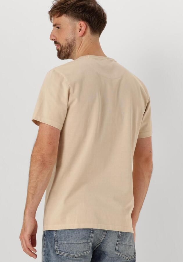 Butcher of Blue regular fit T-shirt Army van biologisch katoen beige grey - Foto 2