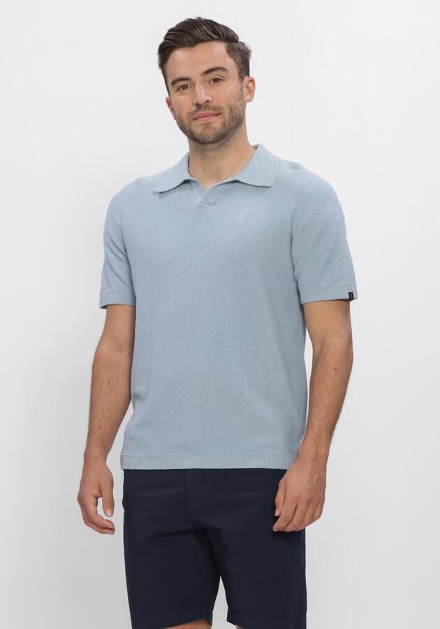 BUTCHER OF BLUE Heren Polo's & T-shirts Boucle Knit Polo Lichtblauw