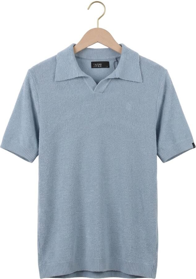 BUTCHER OF BLUE Heren Polo's & T-shirts Boucle Knit Polo Lichtblauw - Foto 2