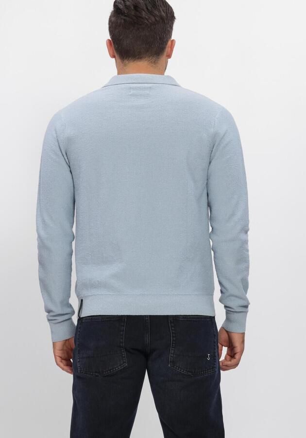 BUTCHER OF BLUE Heren Polo's & T-shirts Boucle Knit Polo Ls Lichtblauw - Foto 2