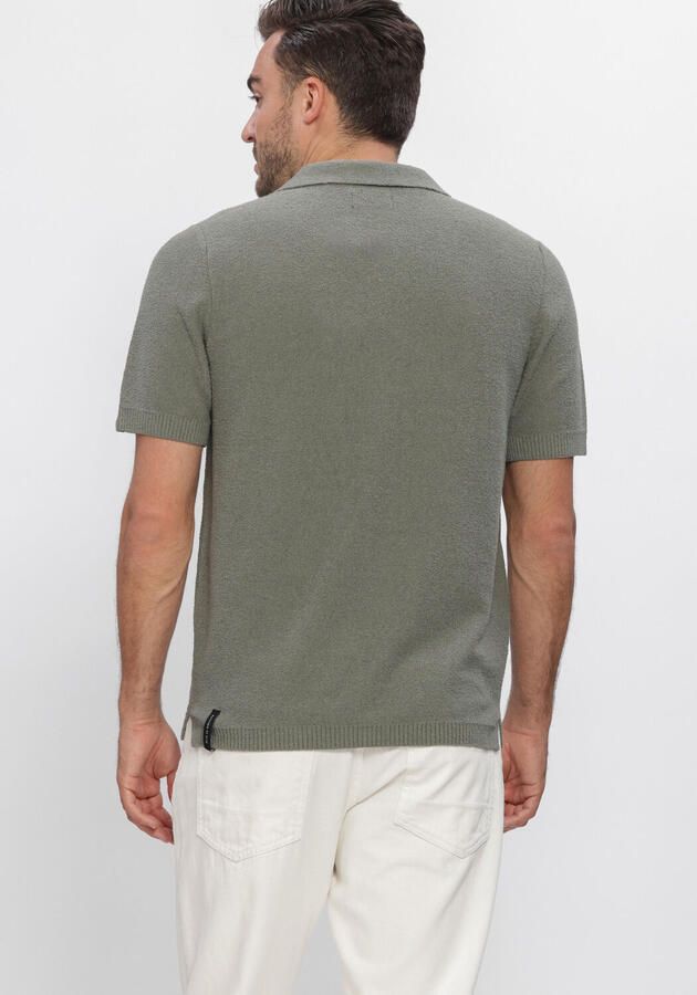 BUTCHER OF BLUE Heren Polo's & T-shirts Boucle Knit Polo Olijf - Foto 3