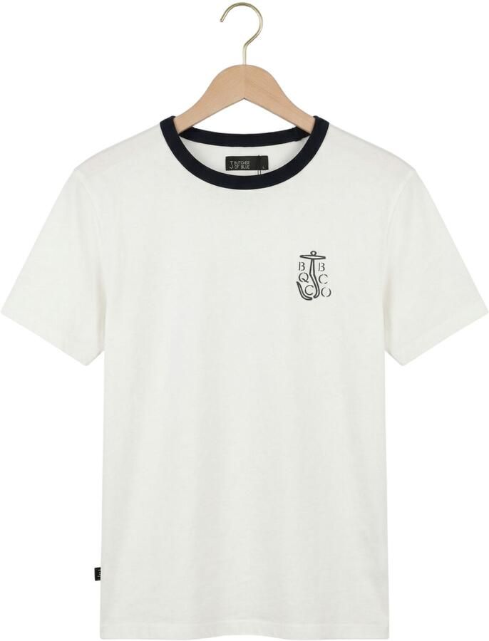 BUTCHER OF BLUE Heren Polo's & T-shirts Classic Anchor Tee Gebroken Wit - Foto 2
