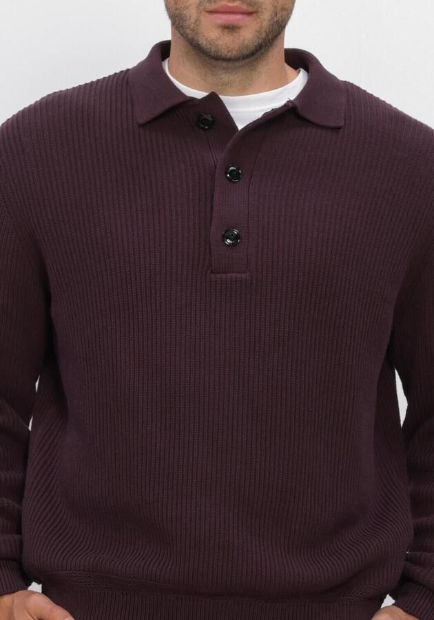 BUTCHER OF BLUE Heren Polo's & T-shirts Galway Polo Ls Bordeaux - Foto 3
