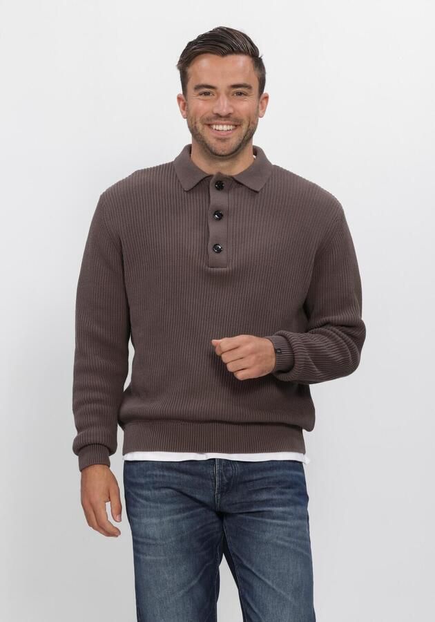 BUTCHER OF BLUE Heren Polo's & T-shirts Galway Polo Ls Bruin