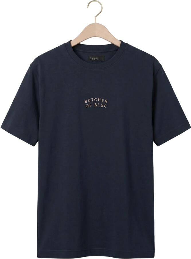 BUTCHER OF BLUE Heren Polo's & T-shirts Mercer Layer Loose Tee Donkerblauw - Foto 2