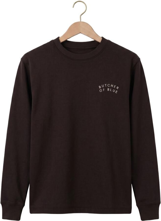 Butcher of Blue relaxed fit longsleeve met backprint en logo topaz bruin - Foto 2