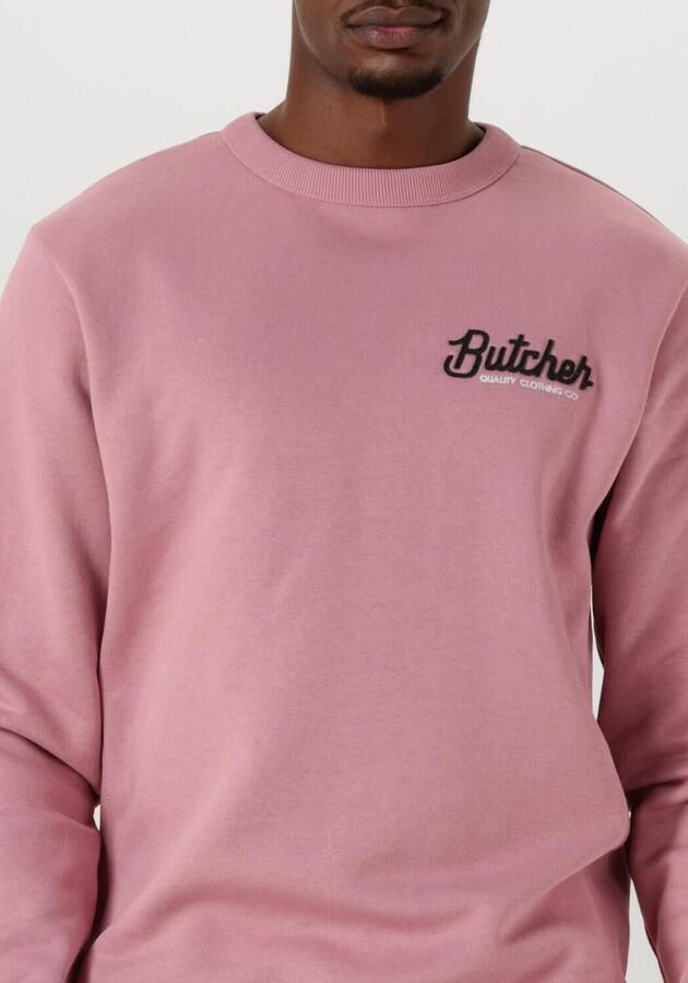 BUTCHER OF BLUE Heren Truien & Vesten Army Butcher Crew Roze - Foto 2