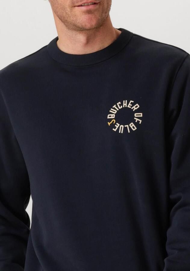 BUTCHER OF BLUE Heren Truien & Vesten Army Circle Crew Donkerblauw