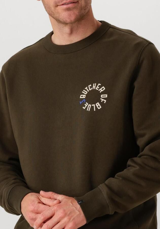BUTCHER OF BLUE Heren Truien & Vesten Army Circle Crew Donkergroen