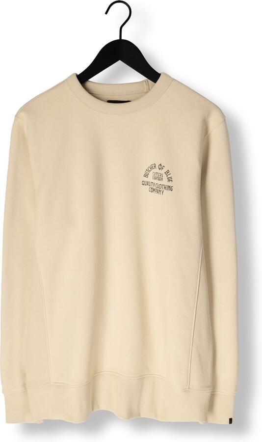 BUTCHER OF BLUE Heren Truien & Vesten Army Frat Crew Beige - Foto 3