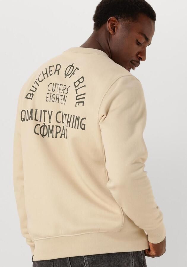 BUTCHER OF BLUE Heren Truien & Vesten Army Frat Crew Beige - Foto 2