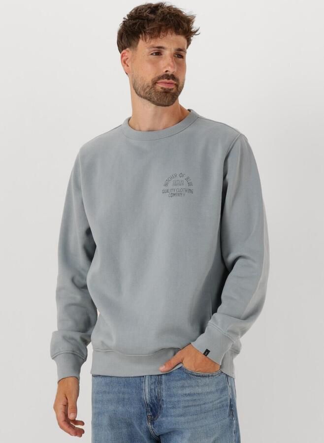 BUTCHER OF BLUE Heren Truien & Vesten Army Frat Crew Lichtblauw - Foto 4