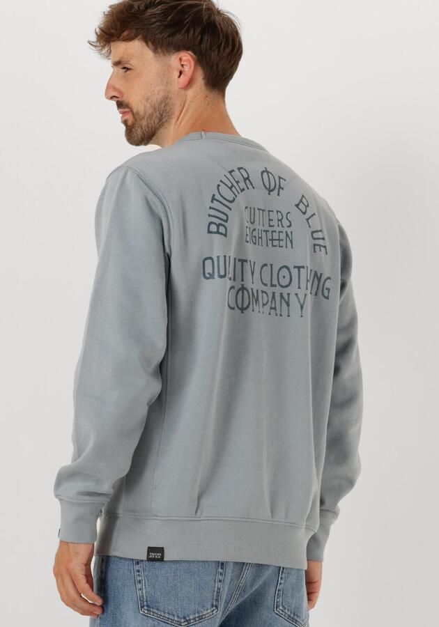 BUTCHER OF BLUE Heren Truien & Vesten Army Frat Crew Lichtblauw