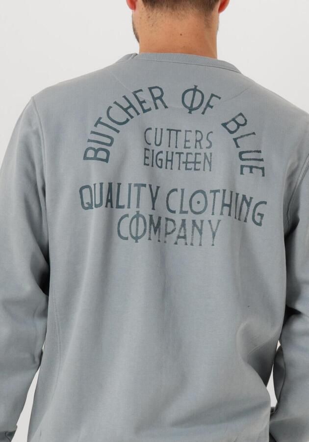 BUTCHER OF BLUE Heren Truien & Vesten Army Frat Crew Lichtblauw - Foto 2