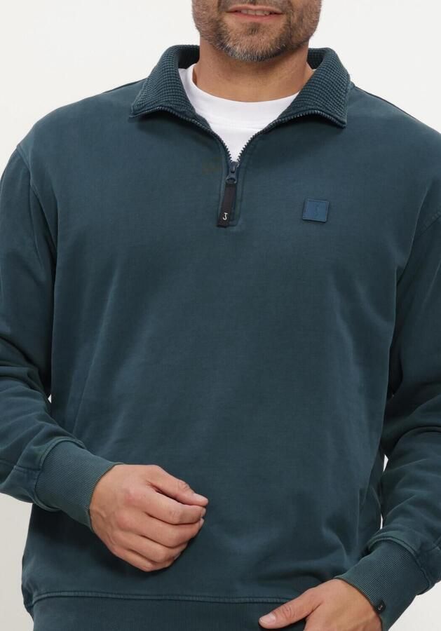 BUTCHER OF BLUE Heren Truien & Vesten Army Sweat Half Zip Groen - Foto 4