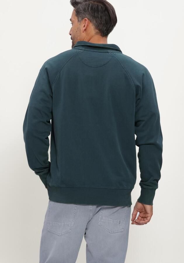 BUTCHER OF BLUE Heren Truien & Vesten Army Sweat Half Zip Groen - Foto 3