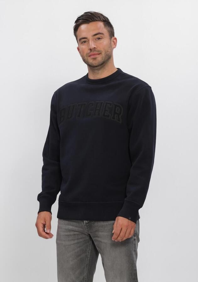 BUTCHER OF BLUE Heren Truien & Vesten Butcher Crew Donkerblauw