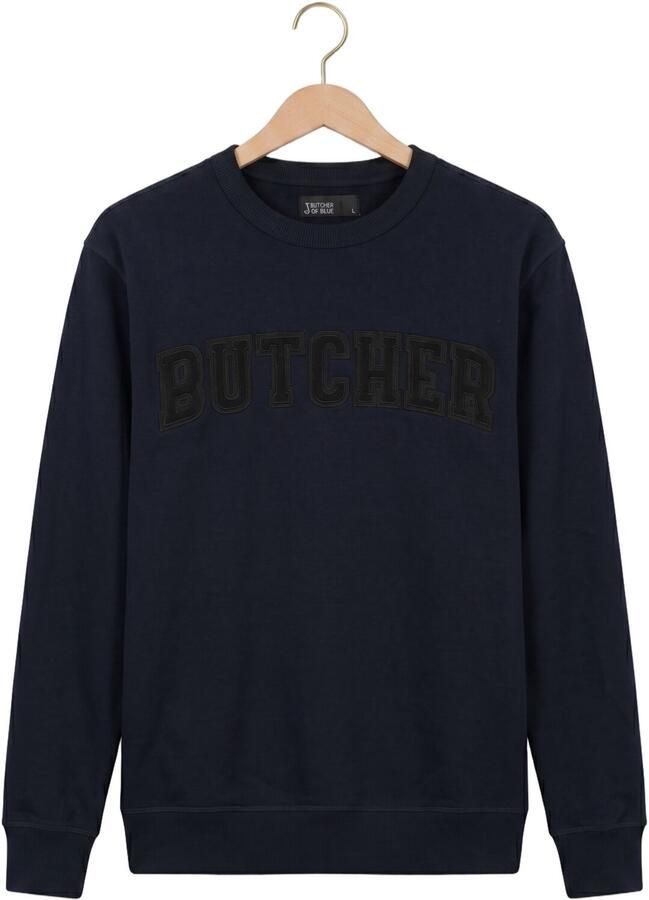 BUTCHER OF BLUE Heren Truien & Vesten Butcher Crew Donkerblauw - Foto 2