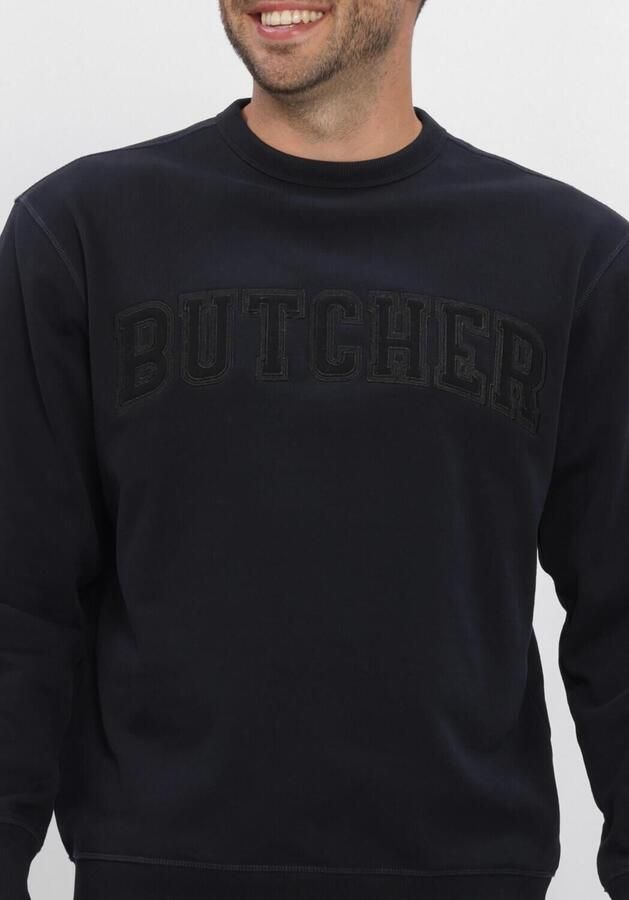BUTCHER OF BLUE Heren Truien & Vesten Butcher Crew Donkerblauw - Foto 4