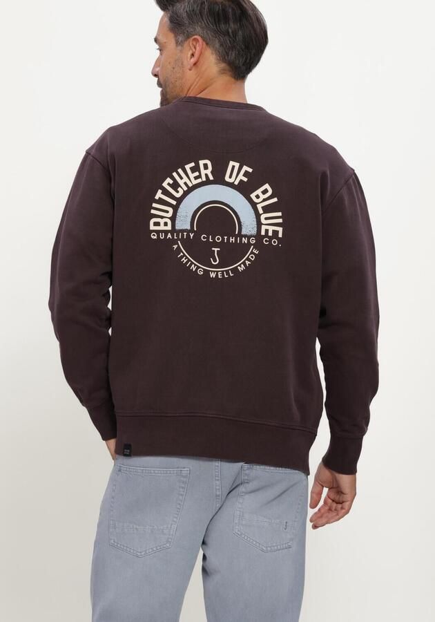 BUTCHER OF BLUE Heren Truien & Vesten Circle Crew Bruin - Foto 2