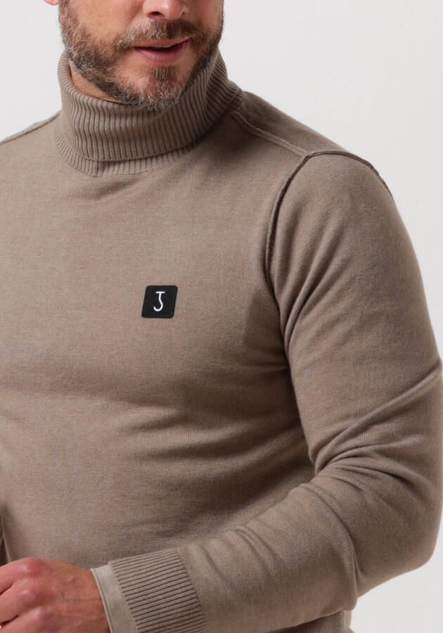 Butcher of Blue fijngebreide coltrui Clifden met wol en logo casablanca beige - Foto 2