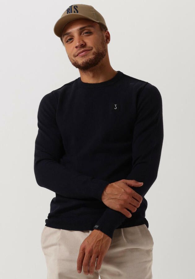 Butcher of Blue fijngebreide regular fit polo Clifden met wol en logo alaska blue - Foto 4