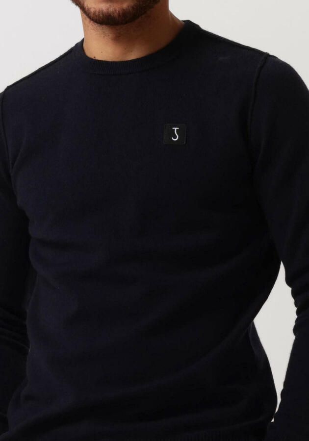 Butcher of Blue fijngebreide regular fit polo Clifden met wol en logo alaska blue - Foto 2