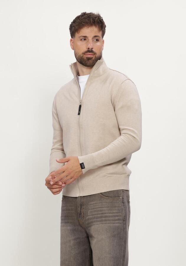 BUTCHER OF BLUE Heren Truien & Vesten Clifden Full Zip Beige