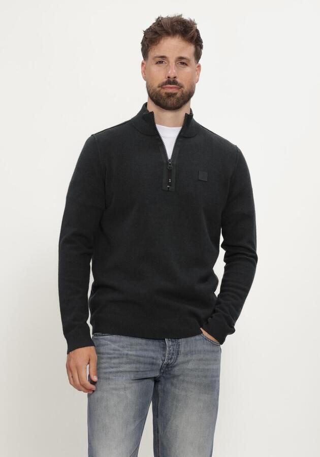 BUTCHER OF BLUE Heren Truien & Vesten Clifden Halfzip Antraciet