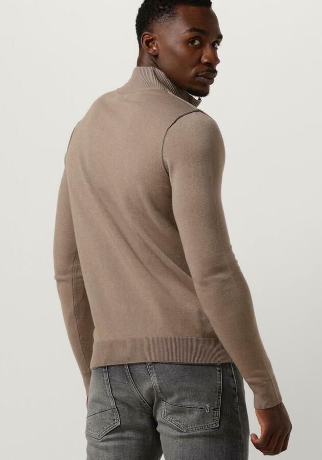 Butcher of Blue fijngebreide trui Clifden met wol en logo Casablanca Beige