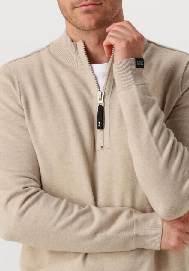 BUTCHER OF BLUE Heren Truien & Vesten Clifden Halfzip Beige - Foto 2