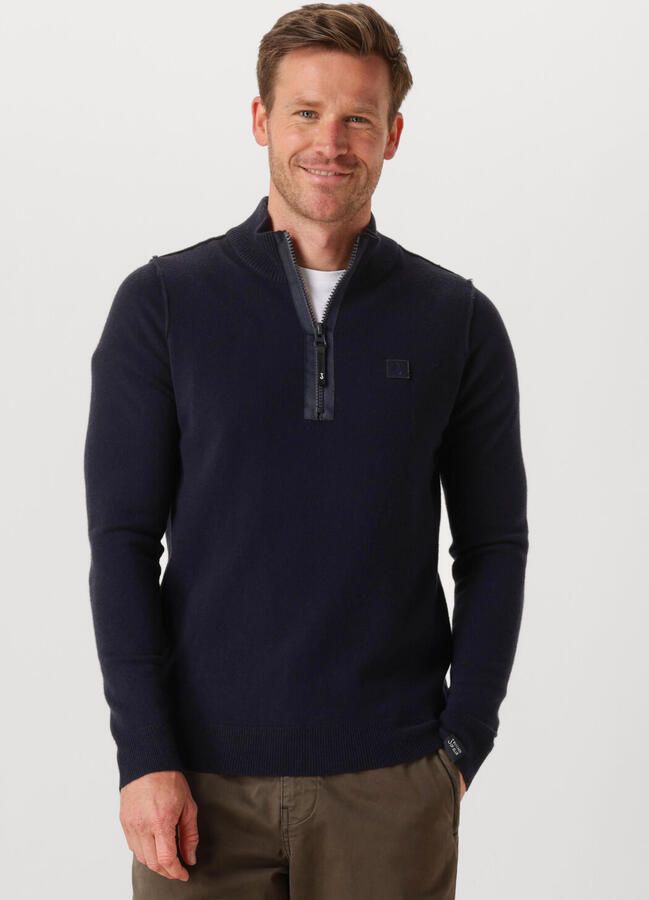 Butcher of Blue fijngebreide trui Clifden met wol en logo Alaska Blue - Foto 3