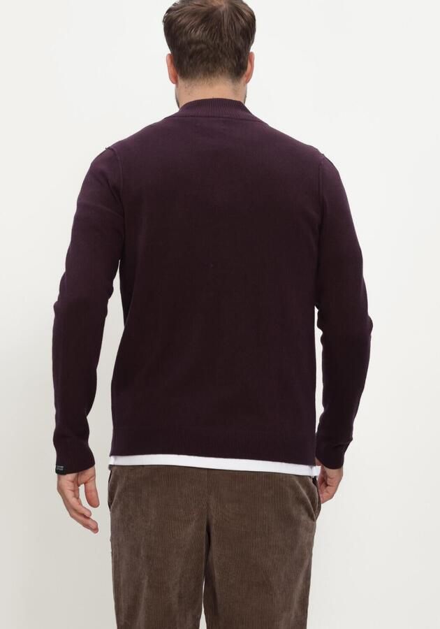 BUTCHER OF BLUE Heren Truien & Vesten Clifden Halfzip Bordeaux - Foto 2