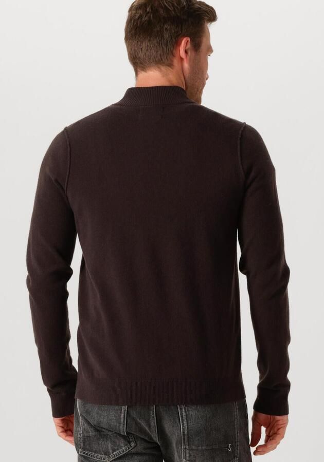 BUTCHER OF BLUE Heren Truien & Vesten Clifden Halfzip Bruin