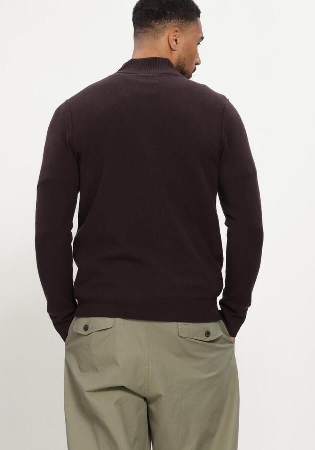 BUTCHER OF BLUE Heren Truien & Vesten Clifden Halfzip Bruin - Foto 2