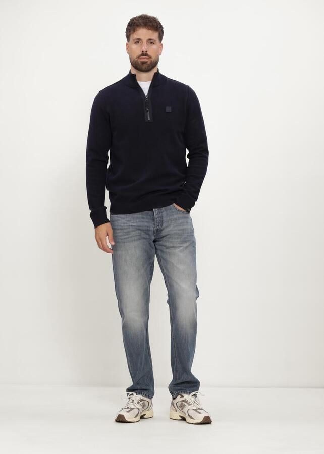 BUTCHER OF BLUE Heren Truien & Vesten Clifden Halfzip Donkerblauw - Foto 2