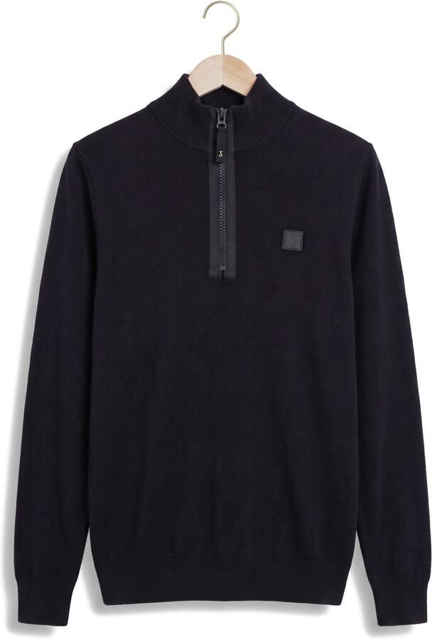 BUTCHER OF BLUE Heren Truien & Vesten Clifden Halfzip Donkerblauw - Foto 4