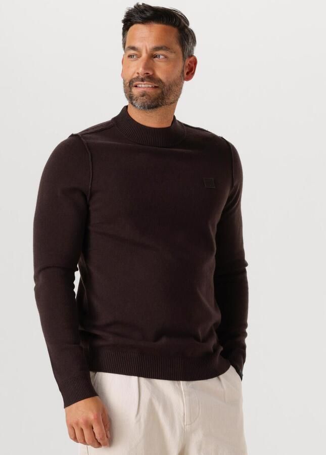 BUTCHER OF BLUE Heren Truien & Vesten Clifden Mock Bruin - Foto 4