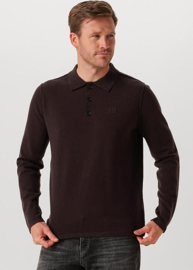 BUTCHER OF BLUE Heren Truien & Vesten Clifden Mock Bruin - Foto 4