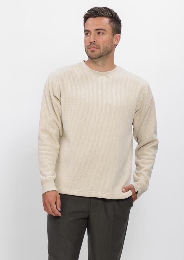 BUTCHER OF BLUE Heren Truien & Vesten Flux Heavy Waffle Sweat Beige