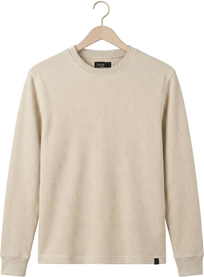 BUTCHER OF BLUE Heren Truien & Vesten Flux Heavy Waffle Sweat Beige - Foto 2