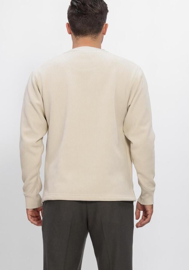 BUTCHER OF BLUE Heren Truien & Vesten Flux Heavy Waffle Sweat Beige - Foto 3