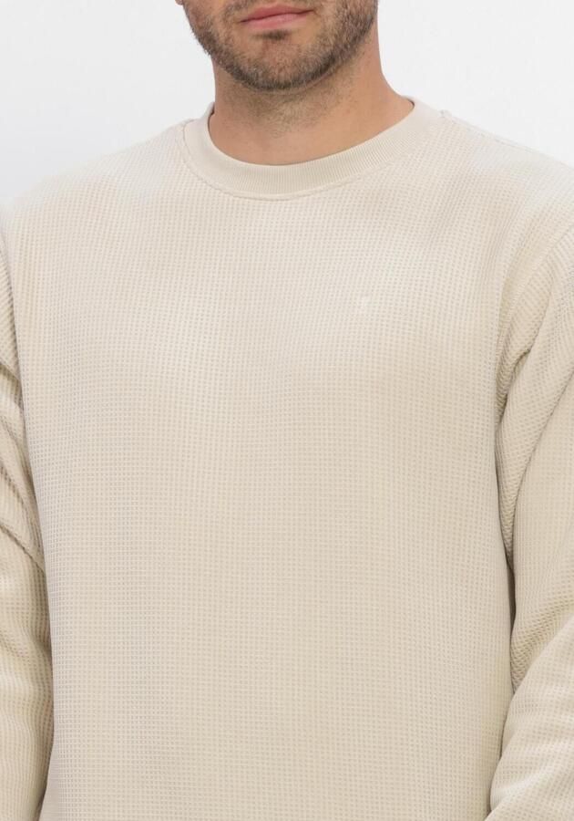 BUTCHER OF BLUE Heren Truien & Vesten Flux Heavy Waffle Sweat Beige - Foto 4