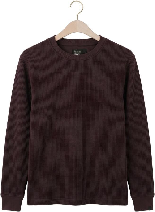 BUTCHER OF BLUE Heren Truien & Vesten Flux Heavy Waffle Sweat Bordeaux - Foto 2