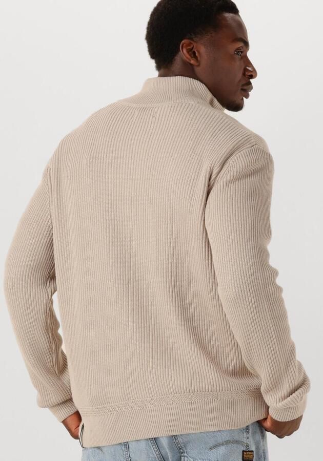 BUTCHER OF BLUE Heren Truien & Vesten Galway Half Zip Beige