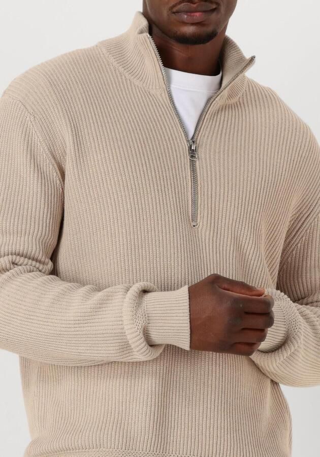 BUTCHER OF BLUE Heren Truien & Vesten Galway Half Zip Beige - Foto 2