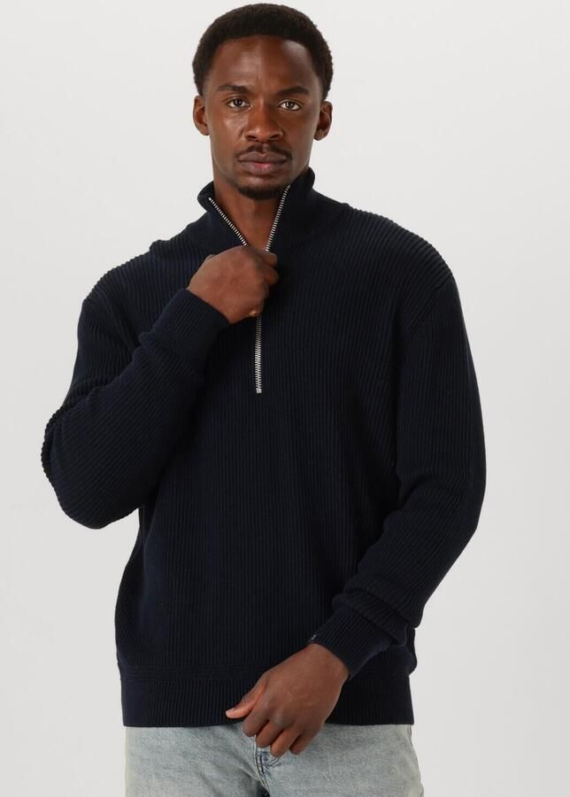 BUTCHER OF BLUE Heren Truien & Vesten Galway Half Zip Donkerblauw - Foto 4