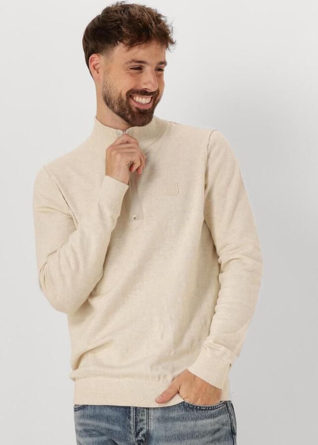 BUTCHER OF BLUE Heren Truien & Vesten Lt Clifden Half Zip Beige - Foto 4