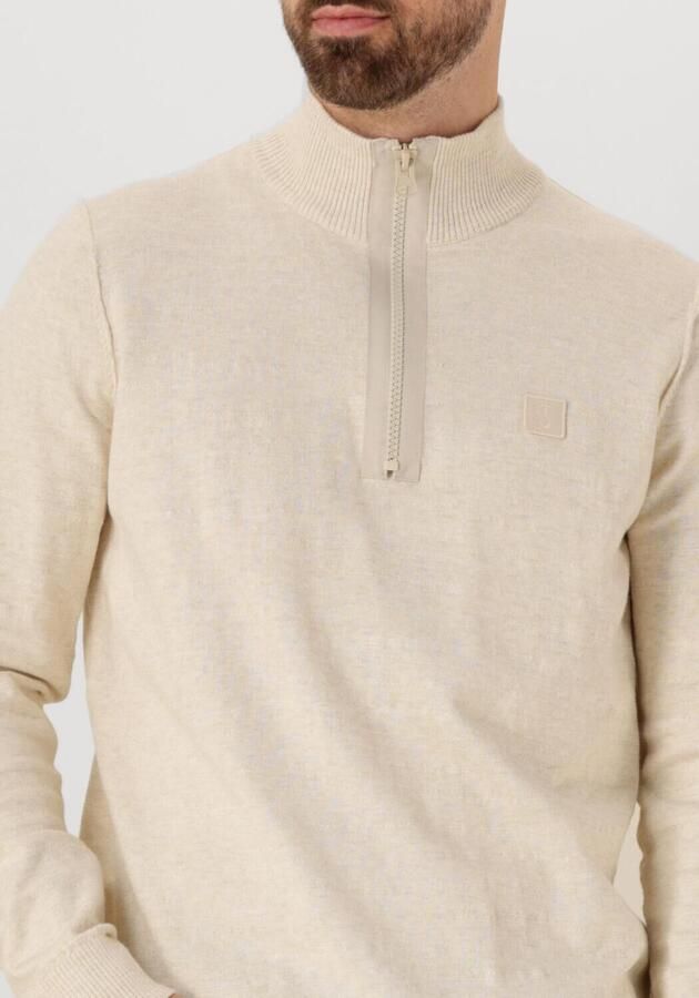 BUTCHER OF BLUE Heren Truien & Vesten Lt Clifden Half Zip Beige - Foto 2