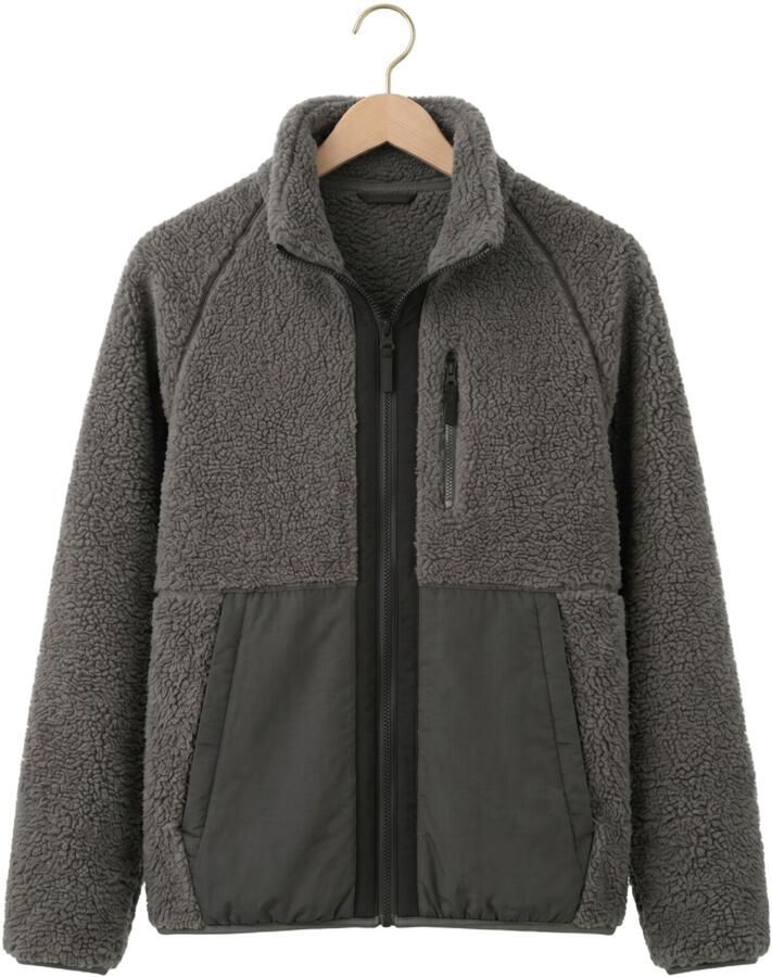 BUTCHER OF BLUE Heren Truien & Vesten Reese Fleece Jacket Donkergrijs - Foto 2
